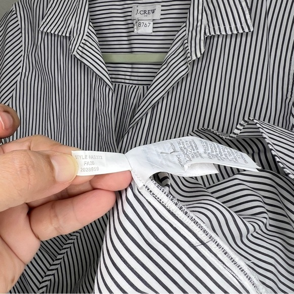 J. Crew Re-Imagined Women’s popover Tunic White &Black Striped MP - Picture 5 of 7